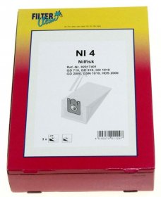 Filterclean Vacuum Cleaner Bags - Ni4 000726-k Dust Bags X 3