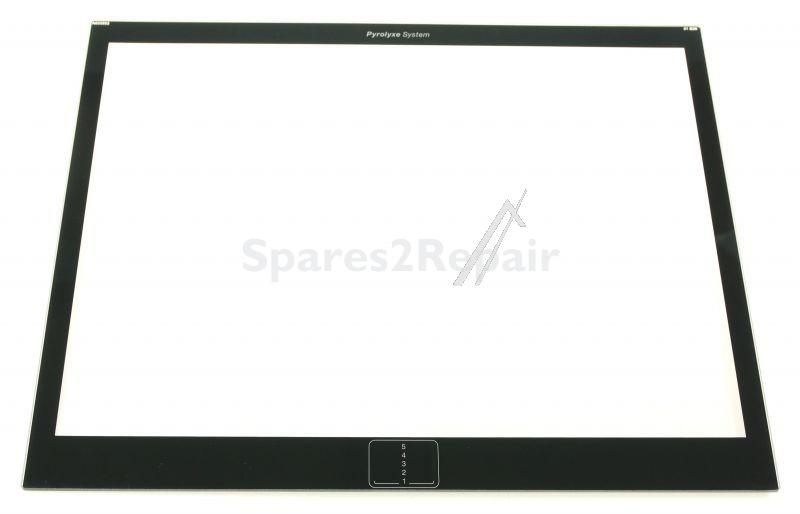 Oven outer Door - 140039091065 Front Glass black 595 5x305 5mm [Electrolux Aeg]