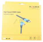 Delock Hdmi Cable - High Speed Hdmi Kabel Stecker Gerade Zu Stecker 90° Unten Gewinkelt 48 Gbps 8k 60 Hz 1 M