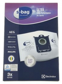 Vacuum Cleaner Bags - E210s 9001684613 E210s Ultra Long Performance Dust Bags X 3 [Electrolux Aeg]