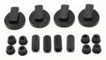 Compatible Lever Set - Universal Multifit Cooker Knob Set - Black (pack 4)