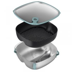 Philips Cooking Tray - 688001001063 Hd9960-00 2-in-1-dampfgar- Und Ruhrbraten-set Fur Airfryer Xxl 8 3 L