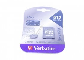 Verbatim Micro Sd/sdhc Memory Cards - Micro Sdxc Card Pro U3 C10 A2 512gb Incl Adaptor - 47046