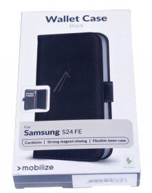 Mobilize Leather Bag Gsm - 29994 Mobilize Classic Gelly Wallet Book Case Samsung Galaxy S24 Fe Black