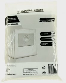 Karcher Vacuum Cleaner Bags - 6 907-469 0 Professional Fleece Filter Bags X5 Dust Class M Kärcher
