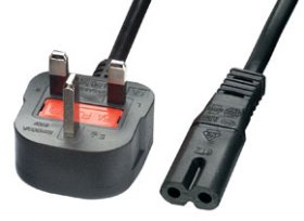 UK Mains Plug to IEC C7 - Figure 8