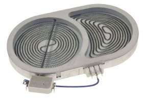 Double Circuit Radiation Heate - C00377557 481231018896 Heating Element Oval 1800-1000w [Whirlpool Indesit]