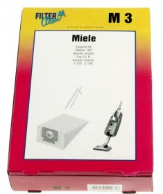 Filterclean Vacuum Cleaner Bags - M3 000105-k Dust Bags X 8 For Miele