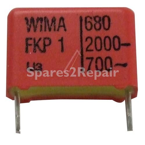 Wima Fkp1 Pulse Capacitor - 680pf-2000v Fkp1-impulskondensator Rm=15 -rohs-konform-