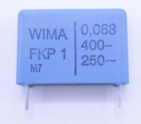 Wima Fkp1 Pulse Capacitor - 0 068uf-400v Fkp1g026805f00jssd Fkp1 Pulse Capacitor Rm=22 5