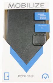 Mobilize Leather Bag Gsm - 23462 Classic Universal Wallet Book Case Xl Black Max 160mm X 78mm