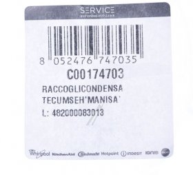 Cup - C00174703 482000083013 Evaporating Tray Tecumseh Manisa [Whirlpool Indesit]