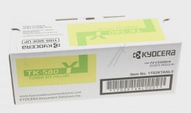 Kyocera Mita Toner Cartridge - 1t02ktanl0 Tk-580y Kyocera Toner Kit Yellow 2 8k