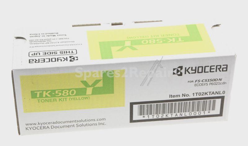 Kyocera Mita Toner Cartridge - 1t02ktanl0 Tk-580y Kyocera Toner Kit Yellow 2 8k
