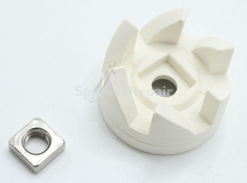Turntable Coupler - Ms-651347 Transmission Shaft+nut-square [Groupe SEB]