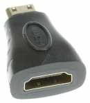 Compatible Mini hdmi Male - Hdmi Female Adapter - Hdmi Adapter Hdmi-c-male (mini) - Hdmi-a-fem Black