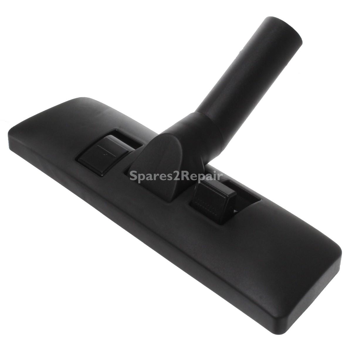 Universal Bulk Packed 20x Black Plastic Dual Pedal Floor Tool Nozzle with Extended Neck Elbow (32mm x 300mm) (1 Box of 20pcs)